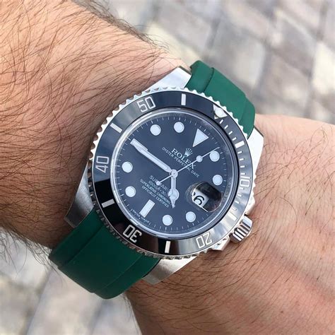 rolex with black zulu strap|rubber watch straps.